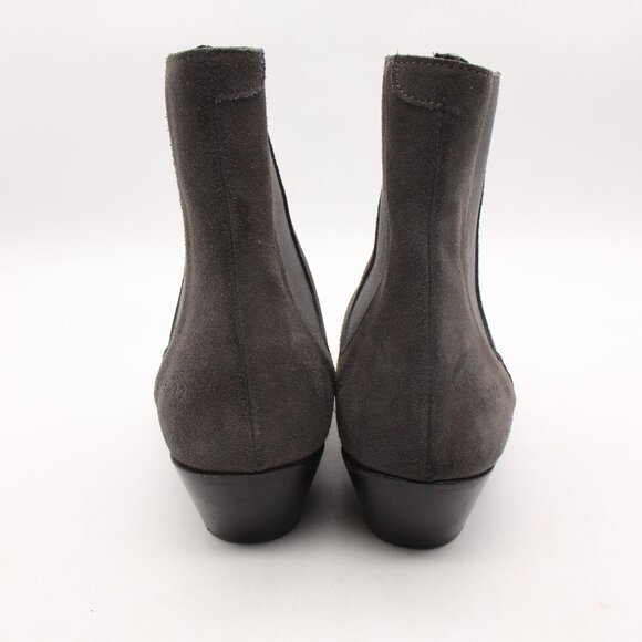 Woman by Common Projects Women's Size EU 38 Gray Leather Suede Ankle Bootie - Picture 5 of 12